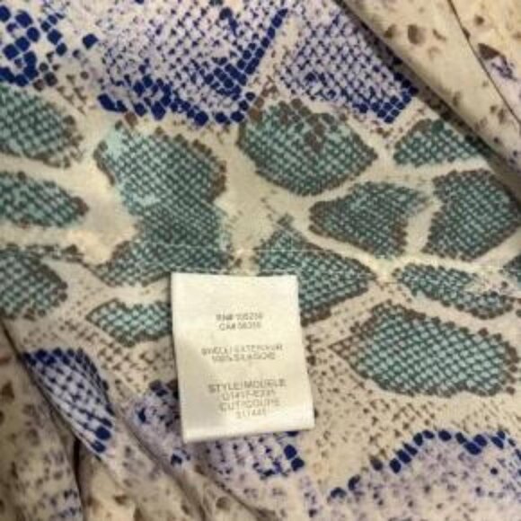 Equipment Ampara Blue Slim Signature Python Skin Snakeskin Print S New no tags - Picture 7 of 7